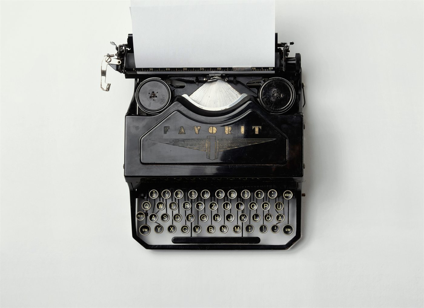 Typewriting photo use for copywriting and editing.